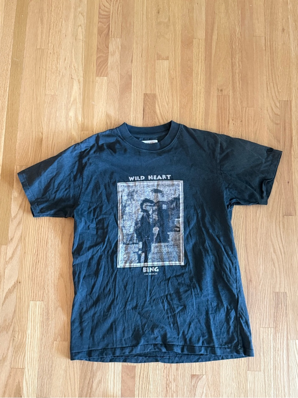 Anine Bing Black Wild Heart Graphic Tee